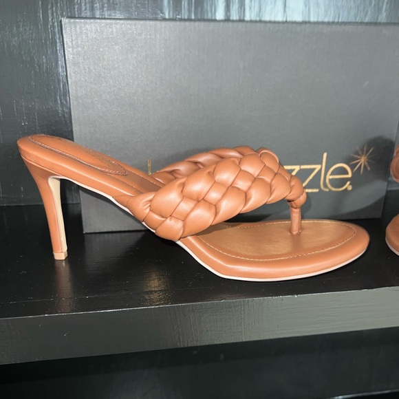 Shoe Dazzle Shoes - NWT Shoe Dazzle Brown Braided Heeled Sandals